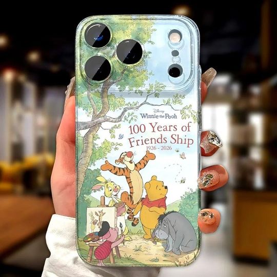 Discover Winnie The Pooh 100 Years Of Friendship Phone Case, Pooh Bear Eeyore Piglet Tigger Phone Case, Pooh And Friend Cover, Disney Phone Case