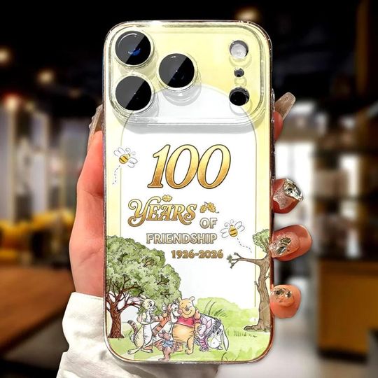 Discover Winnie The Pooh 100 Years Of Friendship Phone Case, Pooh Eeyore Piglet Tigger Phone Case, Pooh And Friend Cover, Disney Cartoon Case