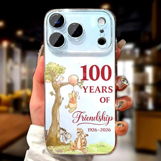 Discover Winnie The Pooh 100 Years Of Friendship Phone Case, Cute Pooh Eeyore Piglet Tigger Phone Case, Pooh And Friend Cover, Disney Phone Case