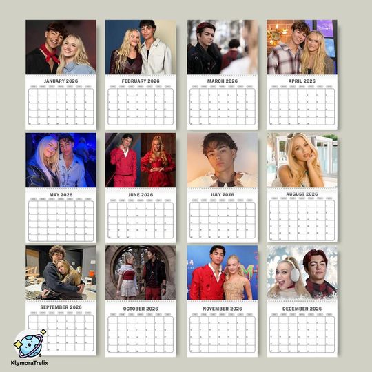 Freya Skye Malachi Barton Wall Calendar, Descendants World Tour Calendar, Stars Align Tour 2026 Festival, Nova Bright Tour Fan Gift 23