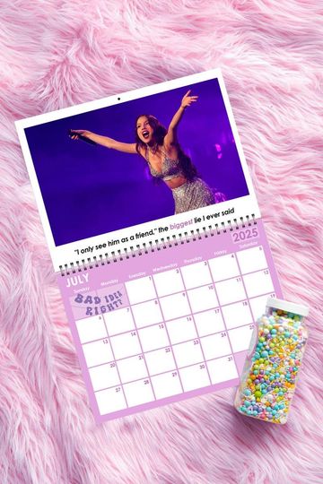 Discover Olivia Rodrigo 2026 GUTS TOUR Wall Calendar | Olivia Rodrigo Calendar with Lyrics | Aesthetic Wall Calendar with Spiral