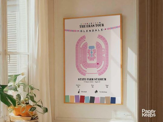 Discover Digital Custom Eras Tour Poster | Minimalist Concert Art | Personalized | Custom | Digital Poster | Eras Tour | Wall Art Map | Gift