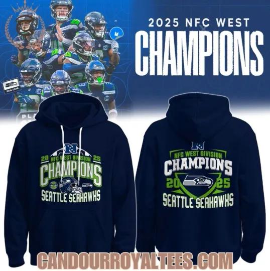 Discover Seattle Seahawk Nfc West Champions 2025 Hoodie