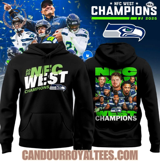 Discover Seattle Seahawk 2025 Nfc West Division Champions Hoodie