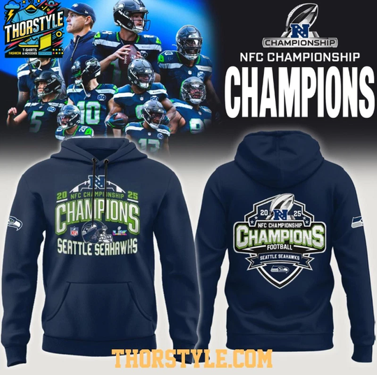 Discover Seattle Seahawk Nfc Champions 2026 Celebration 3D Hoodie