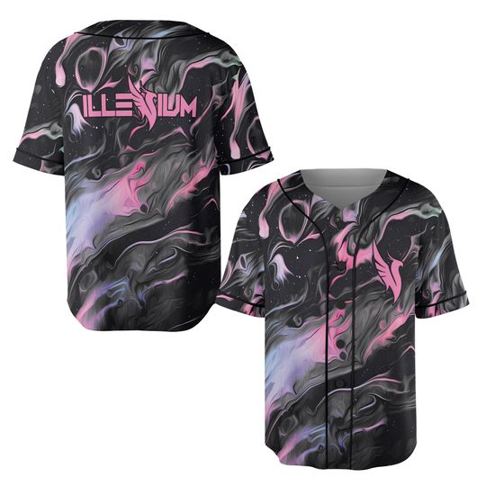 Discover Illenium Baseball Jersey, Smoky Marble Rave Shirt For Melodic Bass Festival Outfit