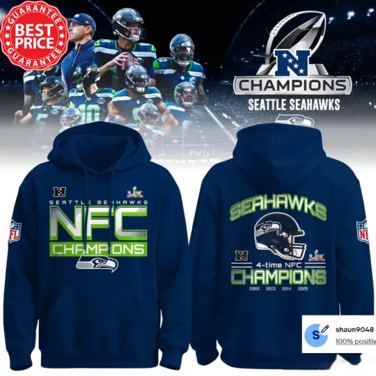 Discover Seattle Seahawks 2026 NFC Champions Collection Hoodie