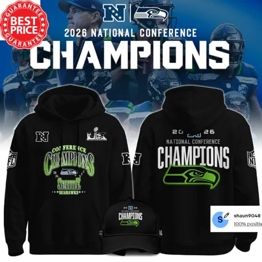Discover Seattle Seahawks 2026 NFC Champions Super Bowl LX Shirt Sweatshirt Fan Gift
