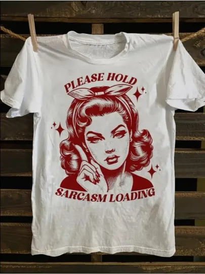 Discover "Please wait a minute, satirical loading" interesting printed Women's T-shirt