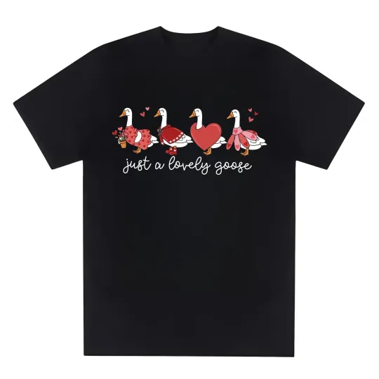 Discover Valentines Day Shirt Vday Goose T-Shirt V-day Cute Love Goose Outfit Idea