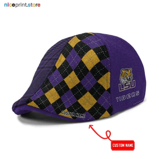Discover LSU Team Tigers Ivy Cap Tigers Newsboy Cap NCAA Golf Cap NCAA Flat Cap for men