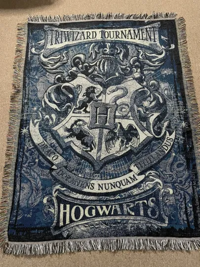 Northwest Harry Potter Triwizard Tournament Tapestry Throw Blanket 50X60”