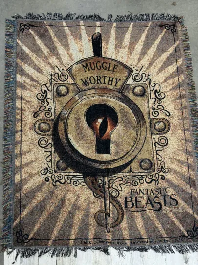 Discover Harry Potter Throw Blanket Fantastic Beasts Muggle Worthy Woven Tapestry