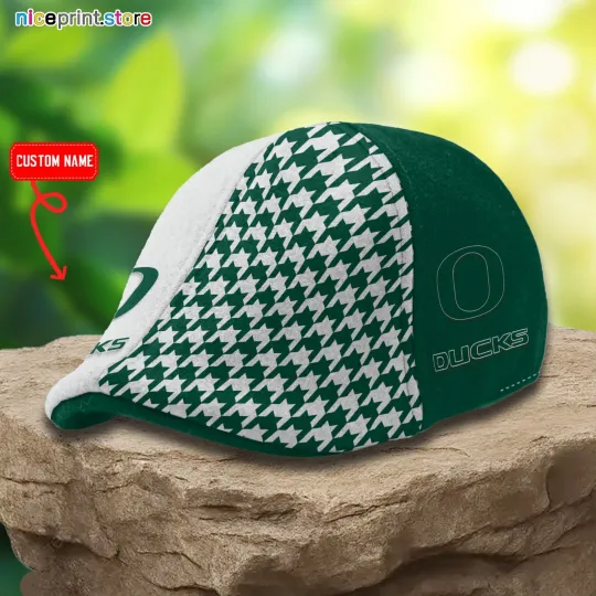Oregon Team Ducks Ivy Cap Ducks 6 Panel Ivy Hats  NCAA Driver Hat NCAA Flat Cap
