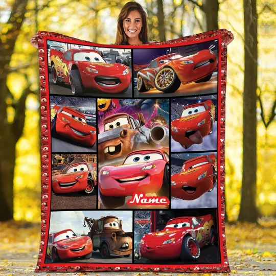 Discover Personalized Lightning McQueen Blanket Lightning McQueen Fleece Blanket Cars
