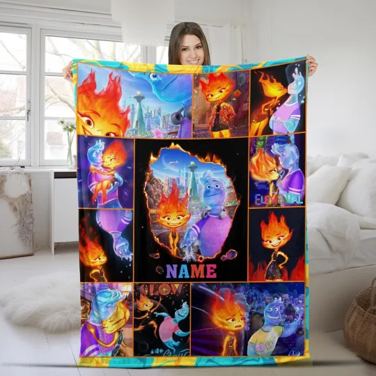 Discover Elemental Blanket  Fire and Water Ember and Wade Fleece Blanket  WDW Magic Kingd