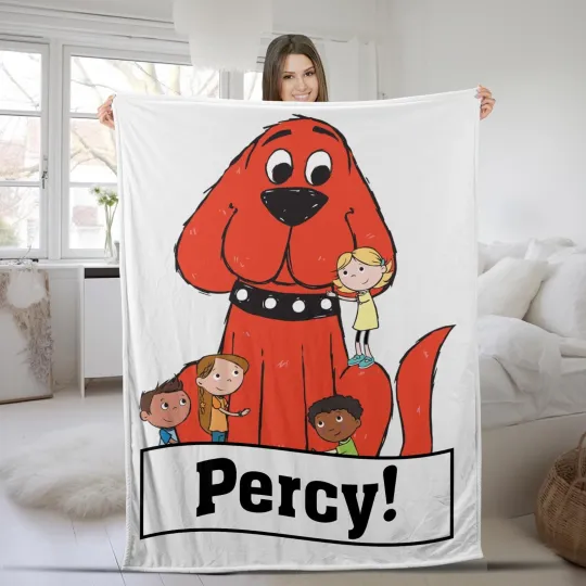 Discover Personalized Clifford the Big Red Dog Blanket, Clifford Blanket, Clifford the Bi