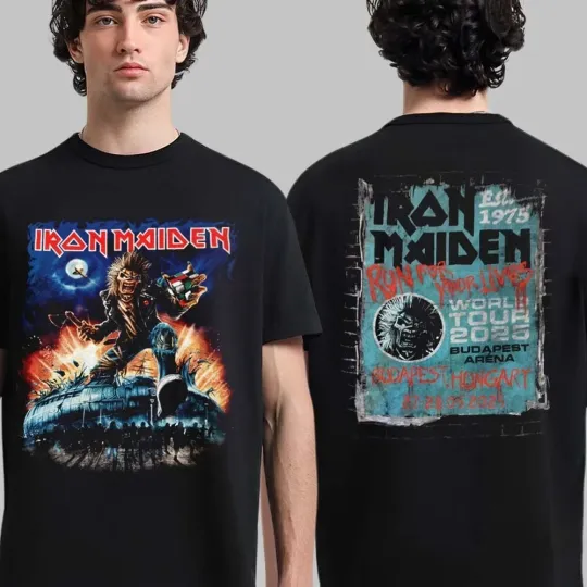 Discover Iron Maiden Run For Your Lives World Tour 2025 Unisex T-shirt