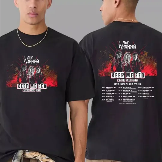 Discover The Warning Band Keep Me Fed World Tour 2025 T-Shirt