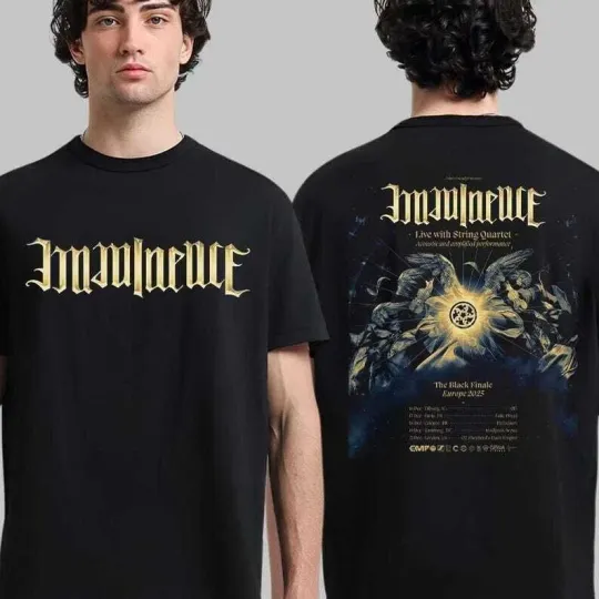 Discover Imminence The Black Finale Europe Tour 2025 Double Sided T-Shirt