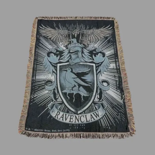 Harry Potter Hogwarts Ravenclaw Crest Woven Tapestry 48" x 60"