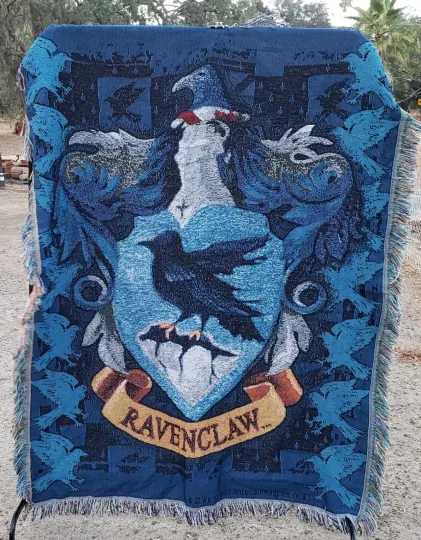 Harry Potter RAVENCLAW Crest Woven Tapestry Throw Blanket, 48" x 60"