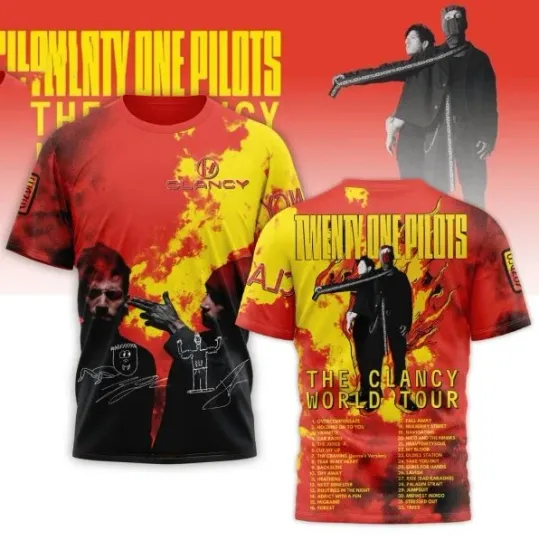 Discover Pilotss The Clancy World Tour 3D T-Shirt