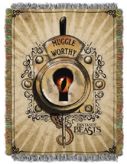 Discover NEW FANTASTIC BEAST Looking At Me Woven Tapestry Throw Blanket 48x60