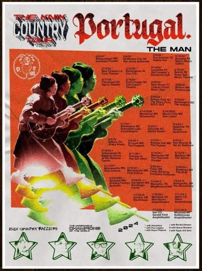 Discover Portugal The Man Knik Country Tour 2024 Poster