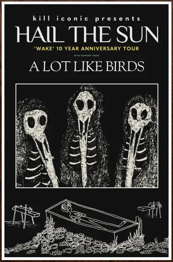 Discover Hail the Sun A Lot Like Birds Tour 2024 Vertical Poster