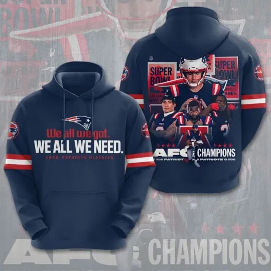 Discover Patriots Champions 2026 3D Hoodie