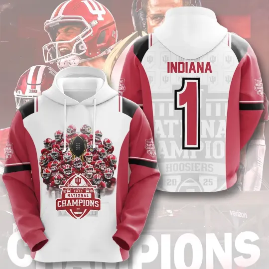 Discover Hoosiers Football 2025 3D Hoodie