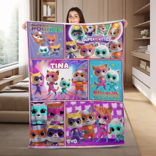 Discover Personalized Disney Junior SuperKitties Fleece Blanket