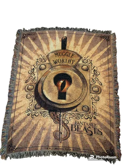 Discover Fantastic Beasts Woven Tapestry Throw Blanket Muggle Worthy  48"x60"