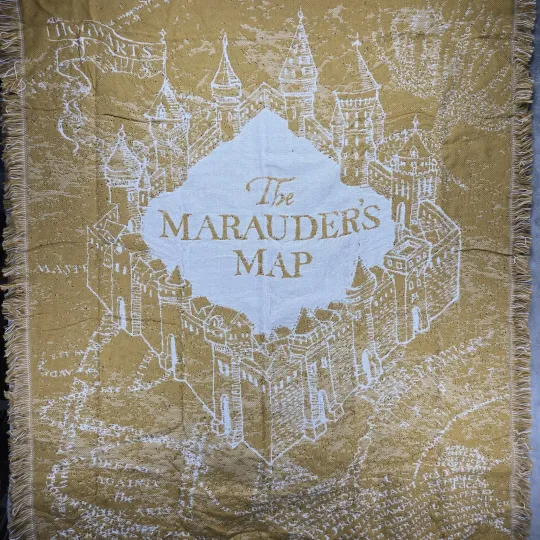 Discover Harry Potter Marauder's Map Blanket Tapestry Woven Jacquard 46x 59 Northwest Co