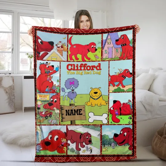 Discover Personalized Clifford the Big Red Dog Blanket Clifford Fleece Blanket Clifford t