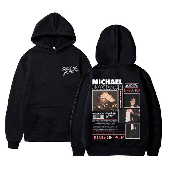 Michael Jackson King of Pop Graphic Hoodie Men Women Vintage Gothic Rock Sweatshirt Male Hip Hop Punk Oversized Pullover Hoodies