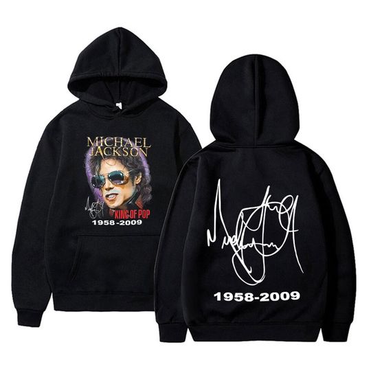 Classic Vintage Michael Jackson King of Pop Graphic Hoodie Men Women Fashion Retro Rock Streetwear Man Hip Hop Oversized Hoodies