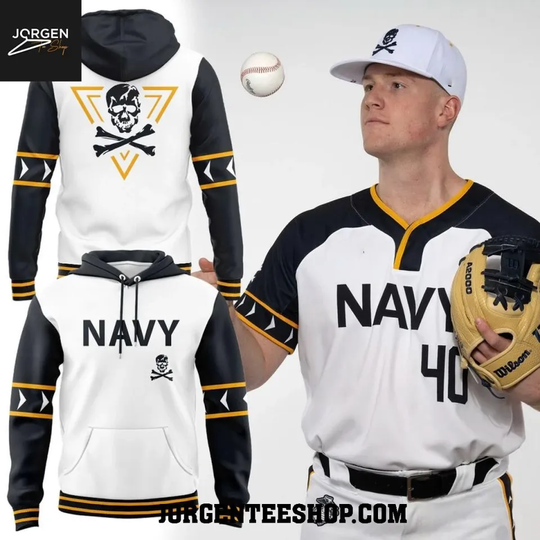 Navy Midship Baseball Jolly Rogers 2026 Fear the Bones 3D Hoodie