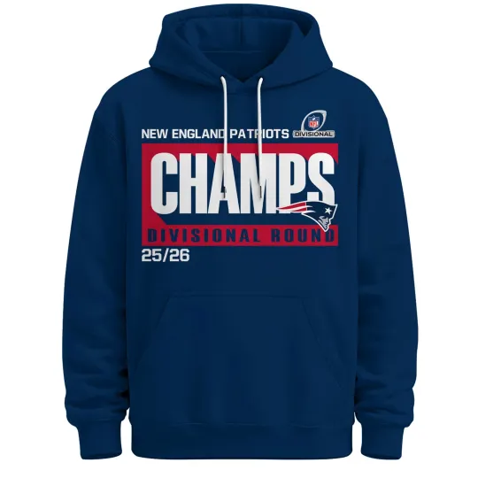 Discover New England Patriot Divisional Round Champs 2025-26 Play Off Hoodie