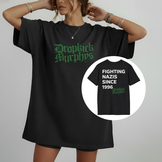 Discover Unisex Dropkick Murphys T-Shirt Fighting Nazis Since 1996 Graphic Shirt Vintage Bank Tee Adult Men Women