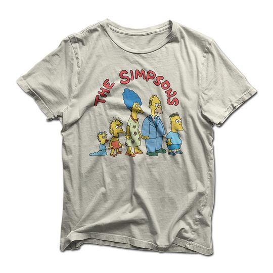 Discover The Simpsons Vintage T-Shirt Homer Bart Cartoon Tee