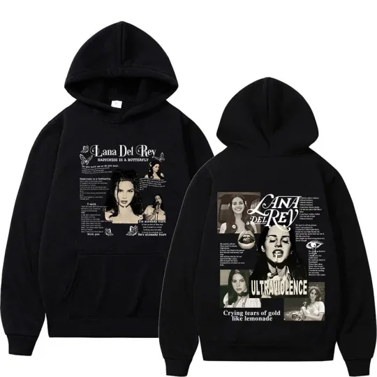 Singer Lana Del Rey pullover hoodie, ultraviolence music album, fashion hoodie, men's and women's hip-hop hoodie