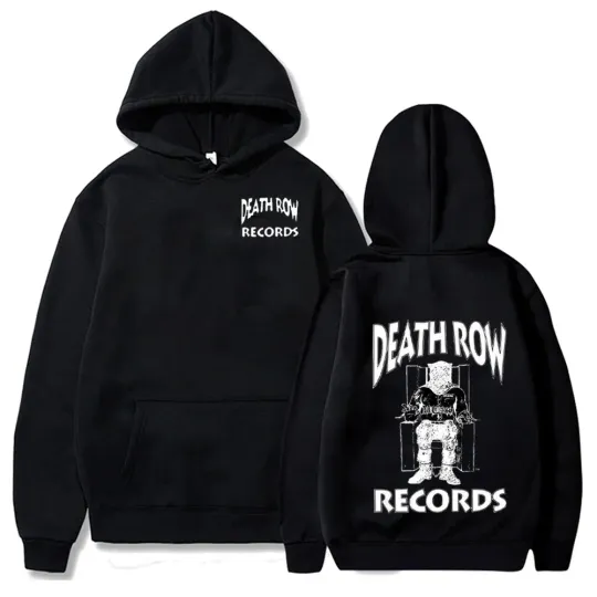 Death Row Records Hoodies Spring Autumn Fleece Hoodie Pullover Fashion Men Women Loose Hooded Sweatshirts Hip Hop Streetwear Top
