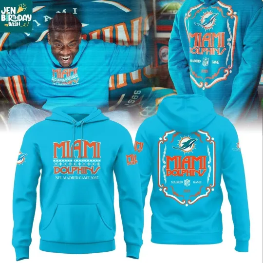 Discover Miami city Dolphin In Madrid Game 2025 The Madridista Hoodie