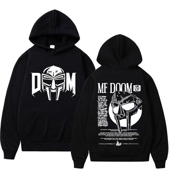 Discover MF Dooom Madvillain Metal Face Hoodie 90s Rap Singer Sportswear Men's and Women's Clothing Gothic Casual Hoodie