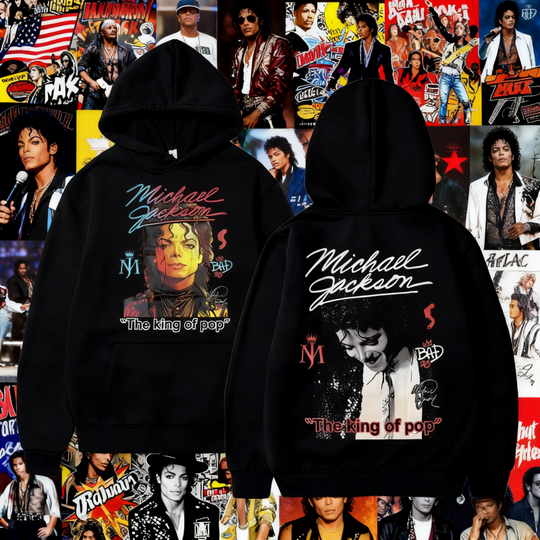25/26 Autumn and Winter Men's Women's with Michael Jackson Graphics Hip-hop Punk Rock Oversized Cotton Printed Harajuku Hoodies