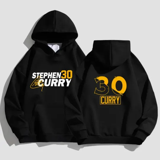 Autumn Winter Curry Basketball Hoodie Golden State Warriors Stephen Curry Black Men Women Fleece Warm Hooded Sports Hoodie Top