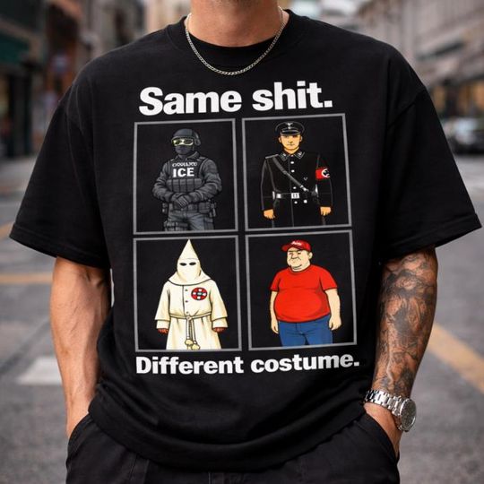 Discover Funny Graphic Shirt, Same Shit Different Costume Phrase Tee, Vintage Humor Crewneck Hoodie, Halloween Joke Top