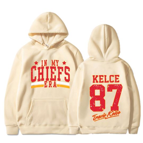 Retro in My Chiefs Era Sweatshirt Kelce 87 America Sweatshir Men Women Print Unisex Hip Hop Autumn Winter Fashion Tops Clothes